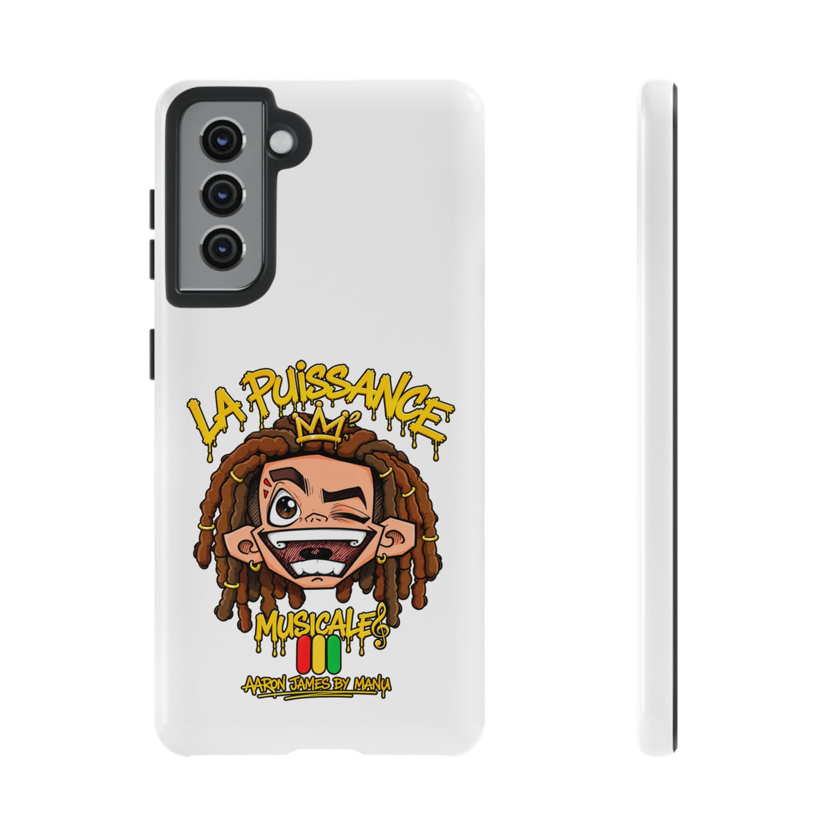 Coque Samsung Rasta King – Blanc | La Puissance Musicale – vue 7