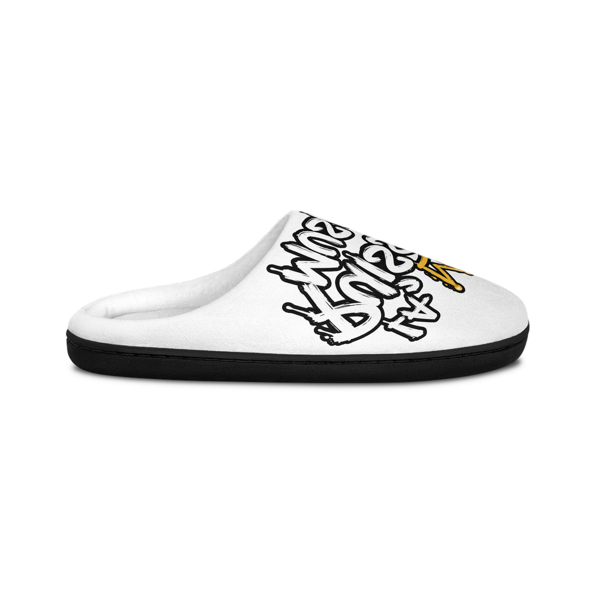 Queen Musician Indoor Slippers — Cozy Crown Graphic for Women