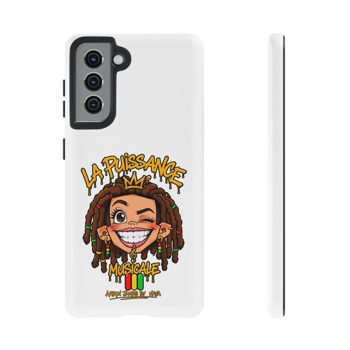 Coque Samsung Rasta Queen – Blanc | La Puissance Musicale – vue 8