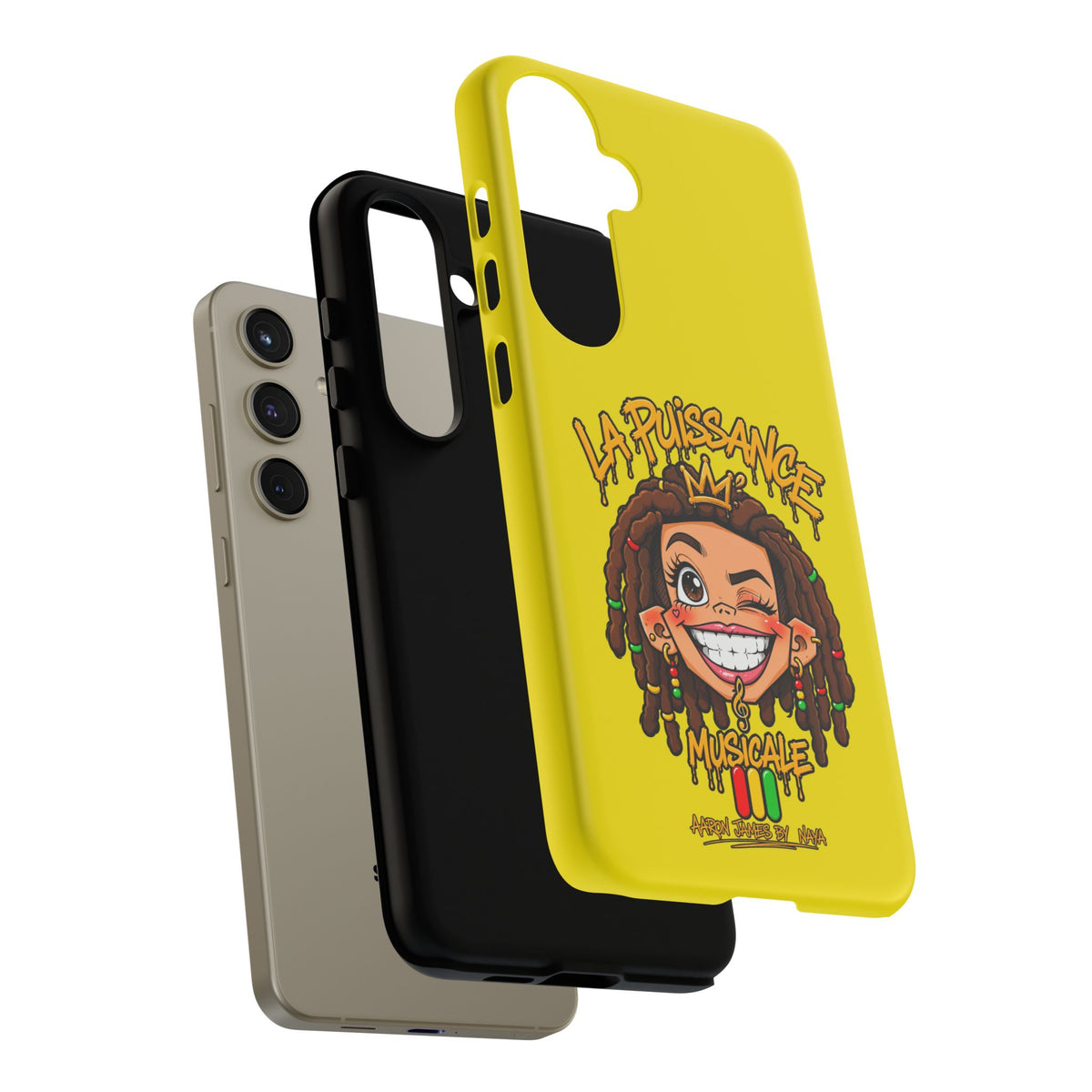 Coque Samsung Rasta Queen – Jaune | La Puissance Musicale