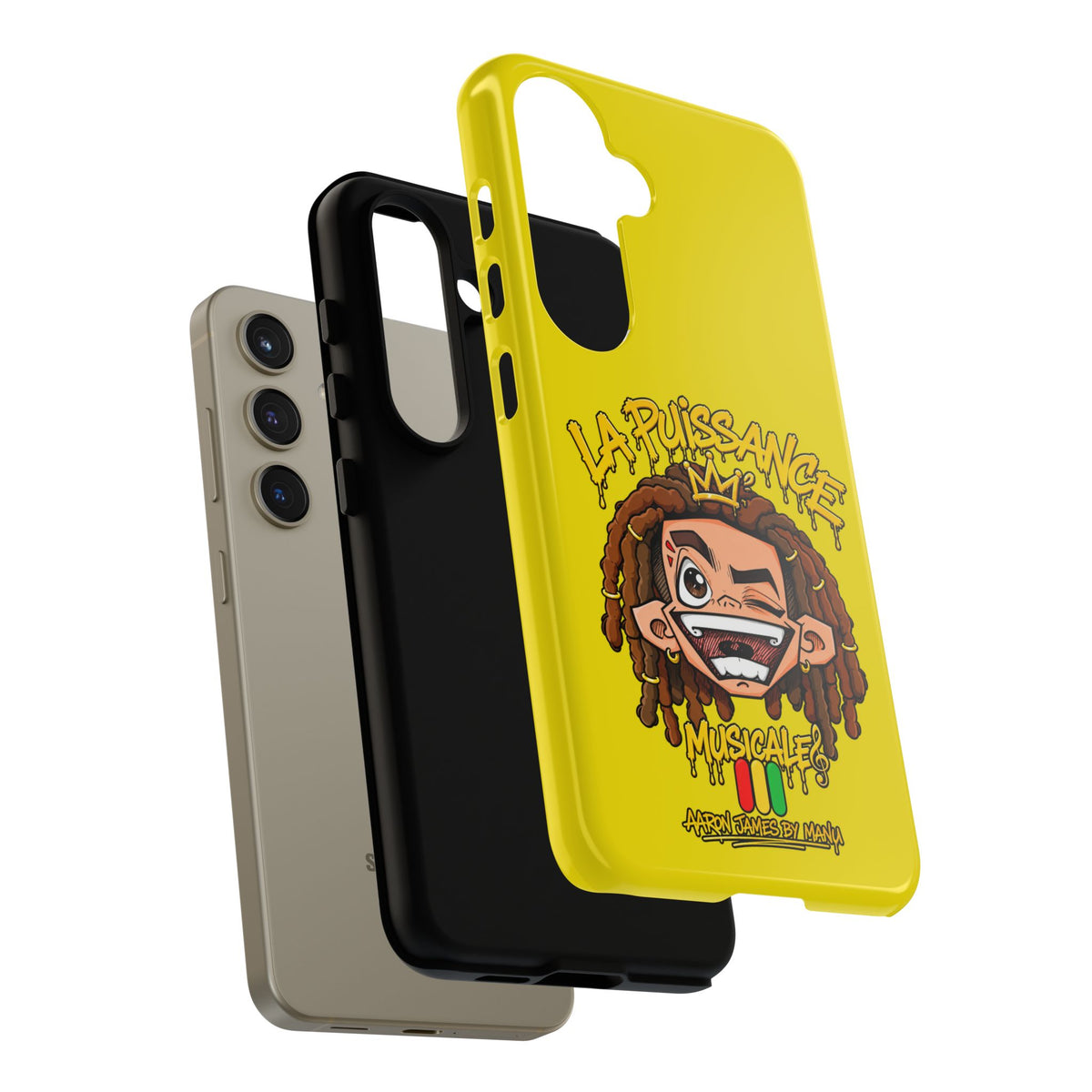 Coque Samsung Rasta King – Jaune | La Puissance Musicale