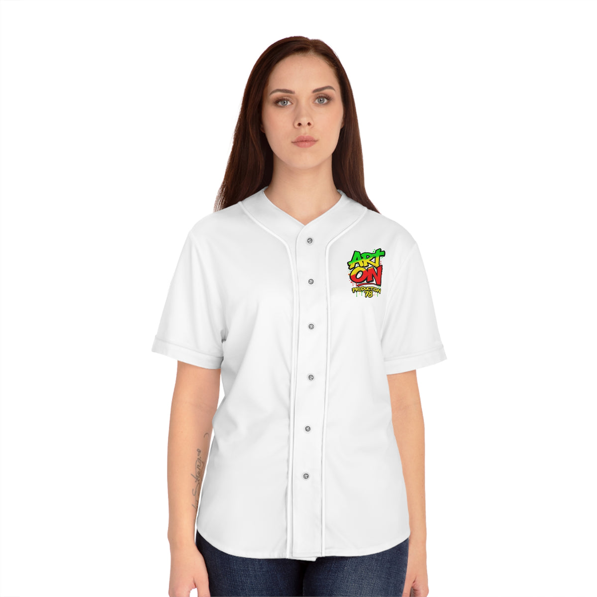 La Puissance Musicale Women's Baseball Jersey — 'Art On' Streetwear Baseball Shirt