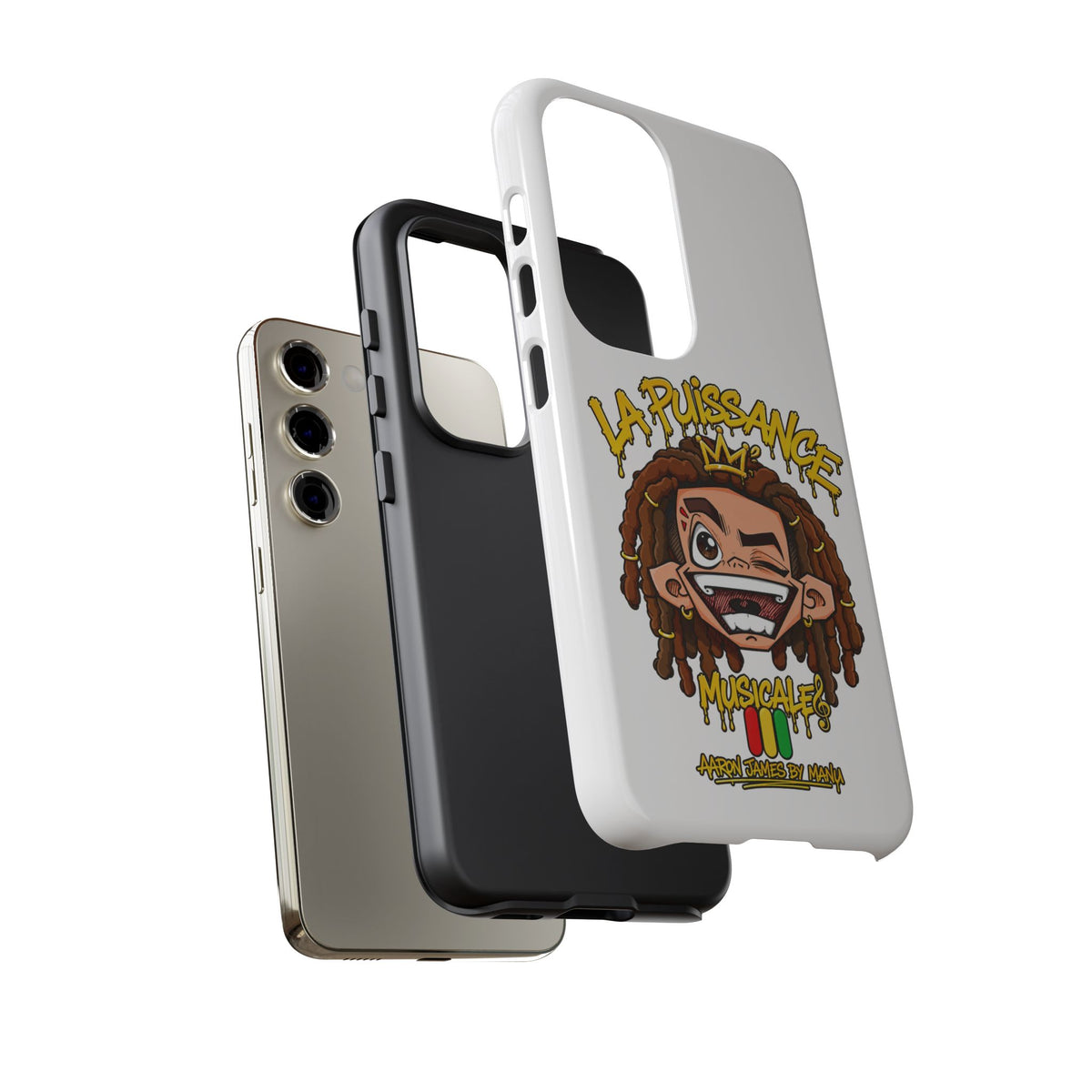 Coque Samsung Rasta King – Blanc | La Puissance Musicale – vue 48
