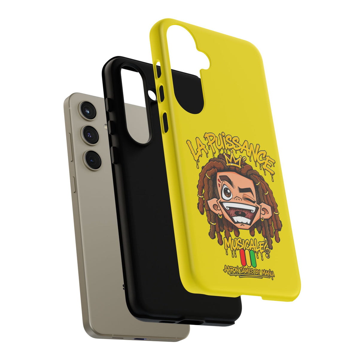 Coque Samsung Rasta King – Jaune | La Puissance Musicale