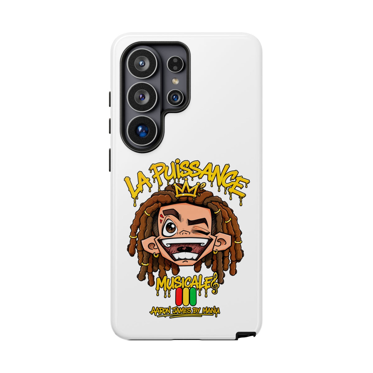 Coque Samsung Rasta King – Blanc | La Puissance Musicale – vue 45