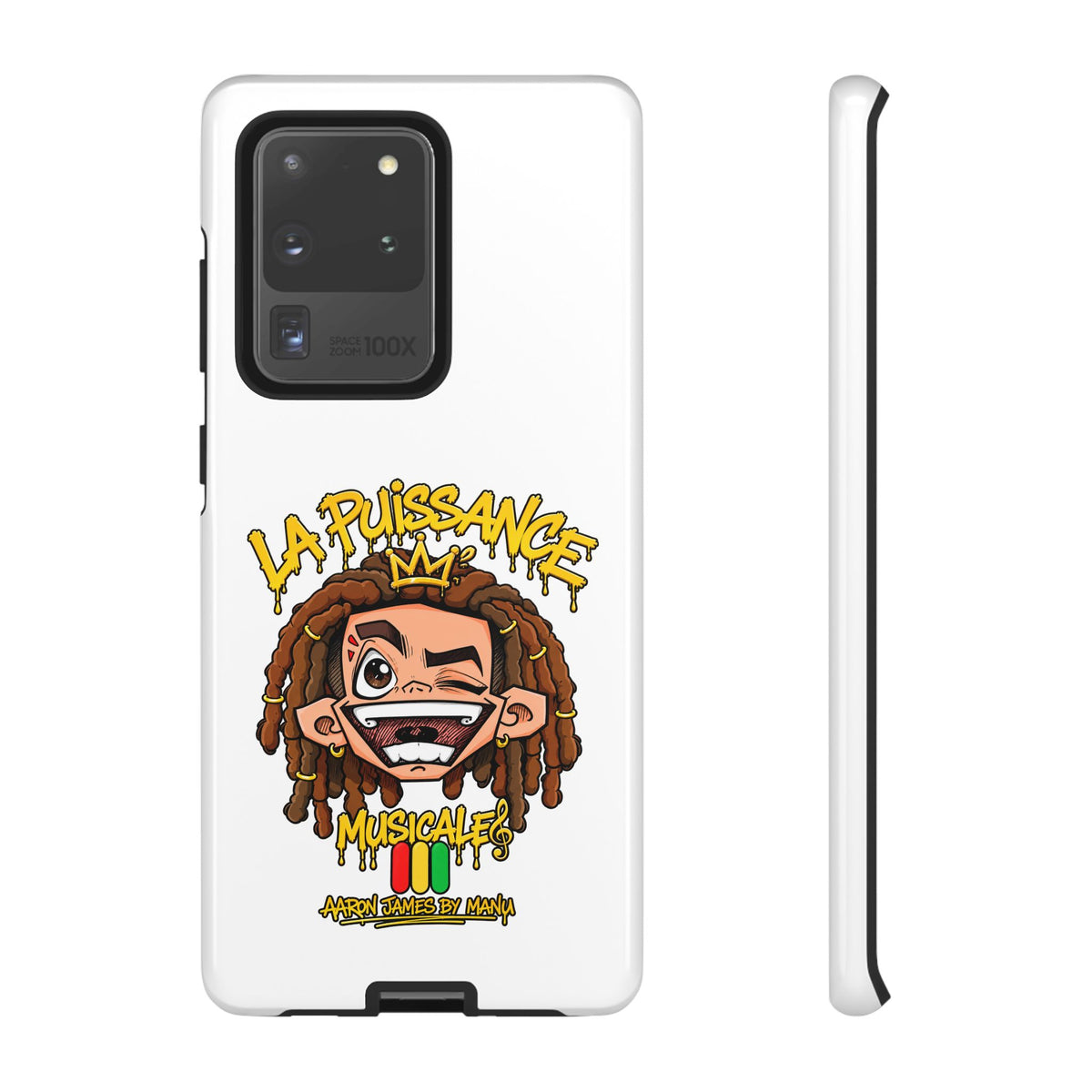 Coque Samsung Rasta King – Blanc | La Puissance Musicale – vue 3