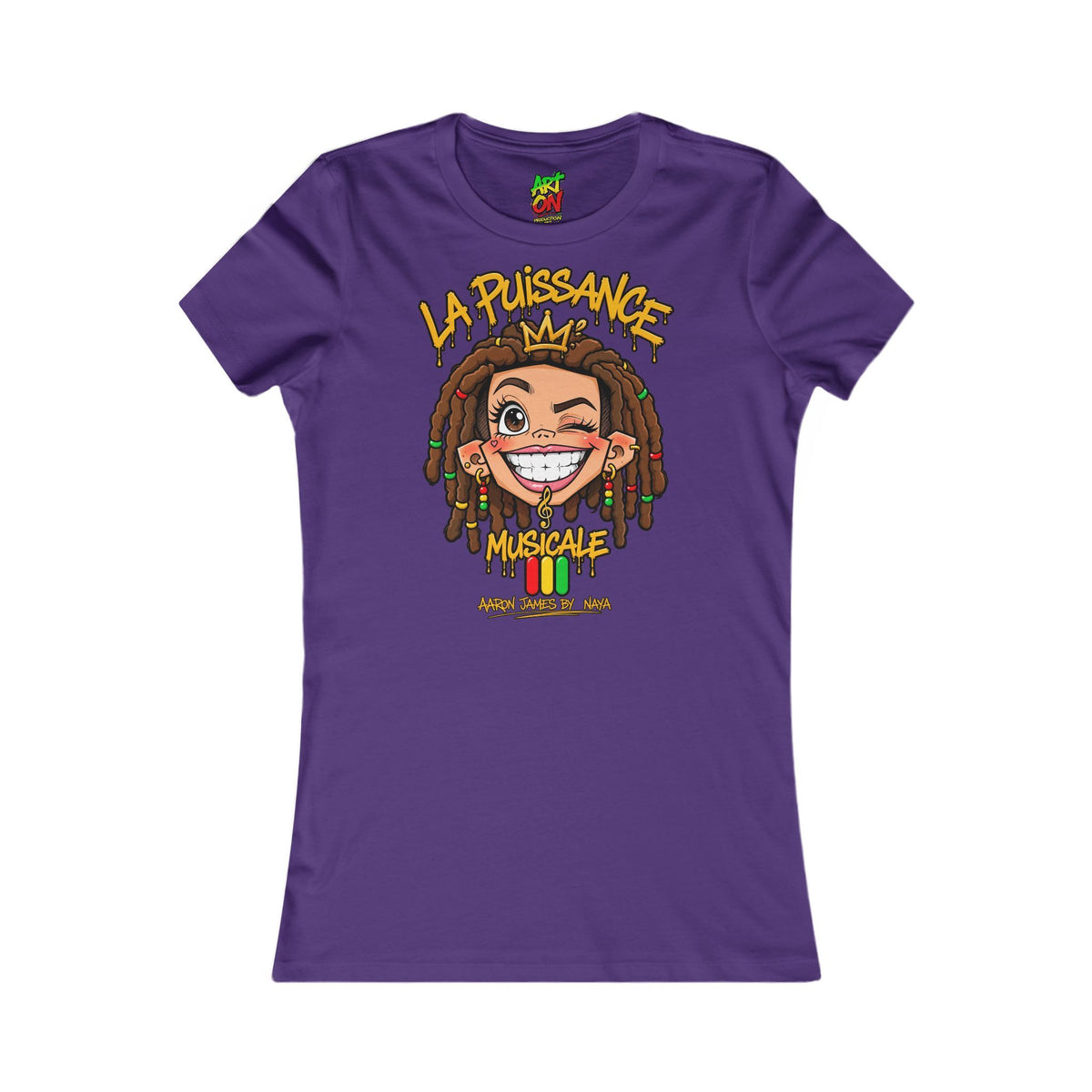 T-shirt Femme La Puissance Musicale Rasta Queen