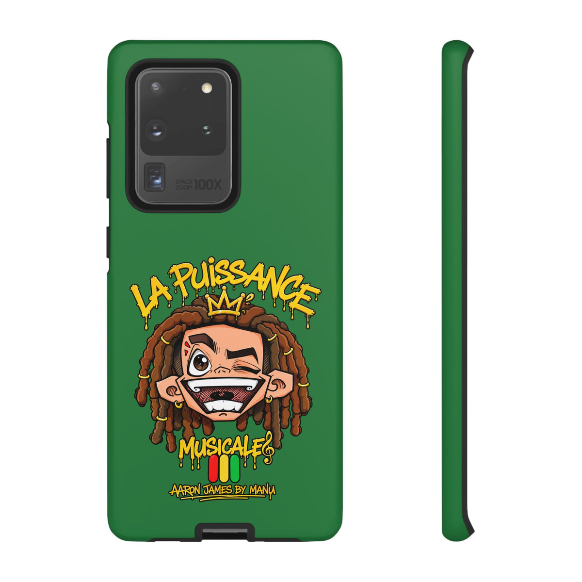 Coque Samsung Rasta King – Vert | La Puissance Musicale – vue 4