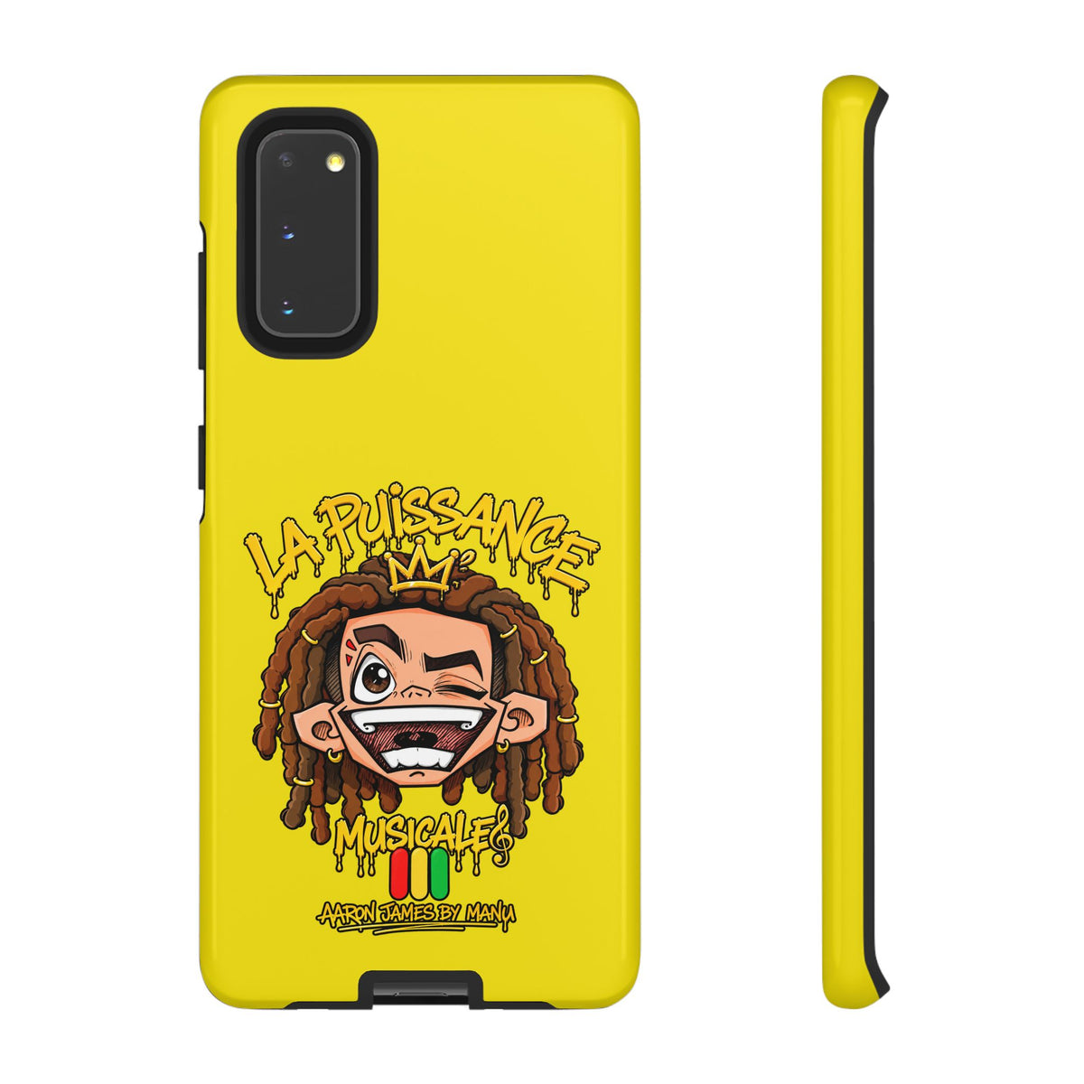 Coque Samsung Rasta King – Jaune | La Puissance Musicale – vue 1