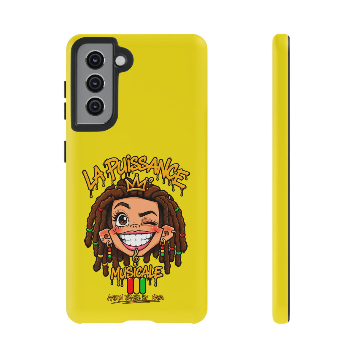 Coque Samsung Rasta Queen – Jaune | La Puissance Musicale – vue 8