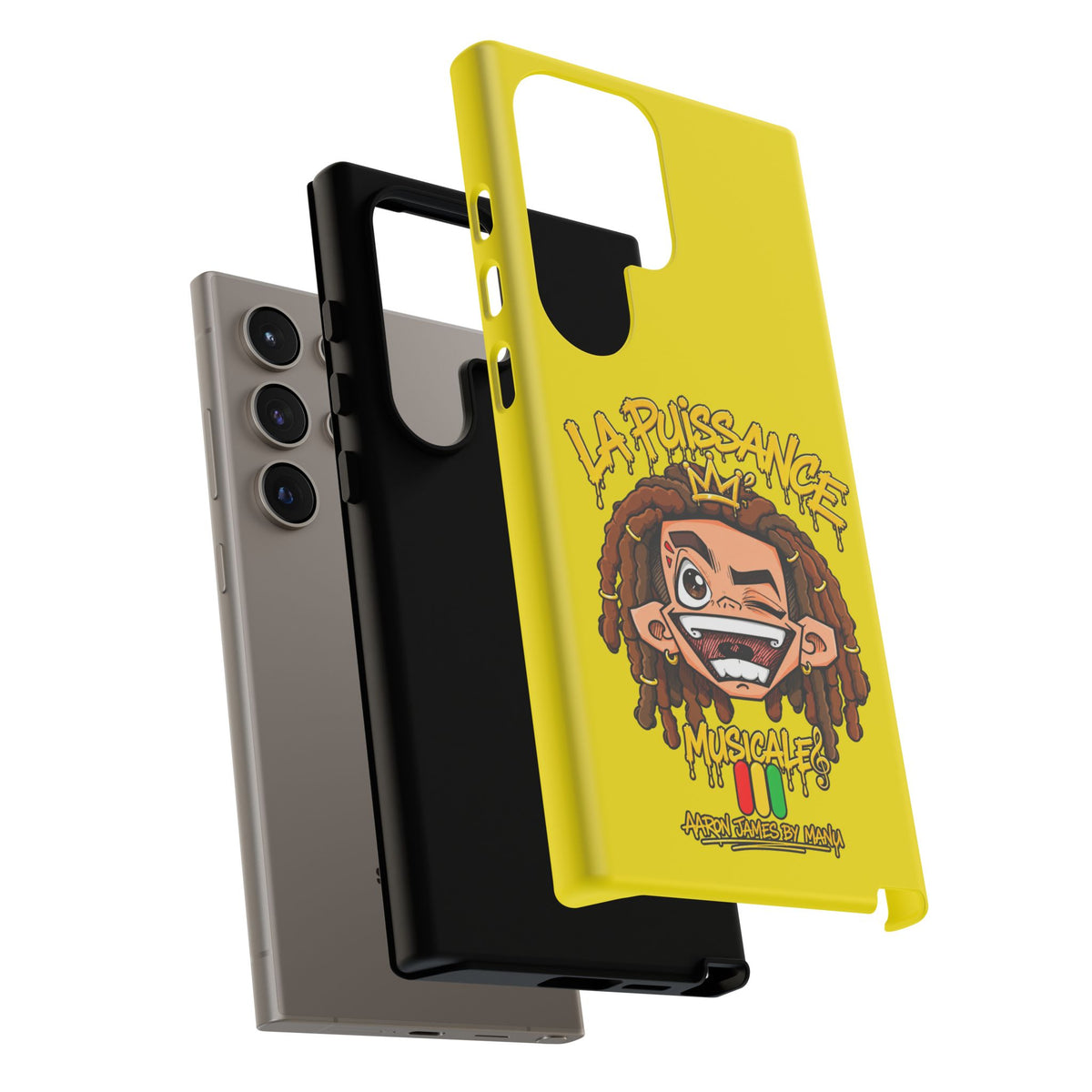 Coque Samsung Rasta King – Jaune | La Puissance Musicale