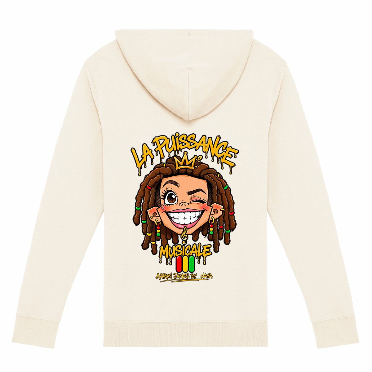 Sweat à capuche unisexe LPM Rasta Queen - dos_0