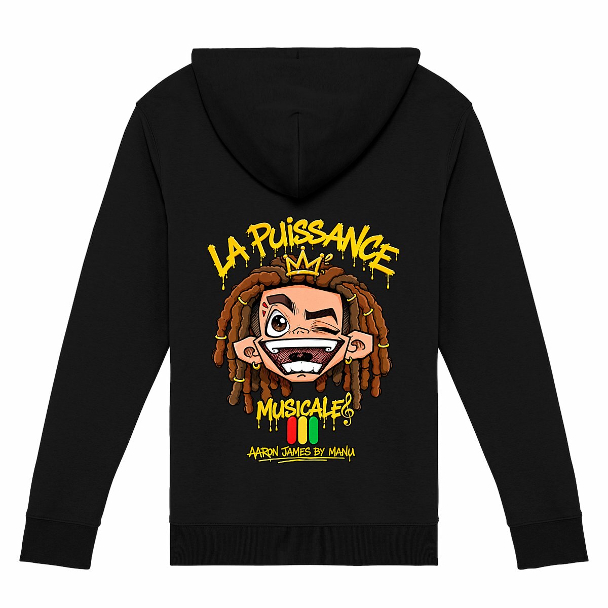 Sweat à capuche unisexe LPM Rasta King - dos_1