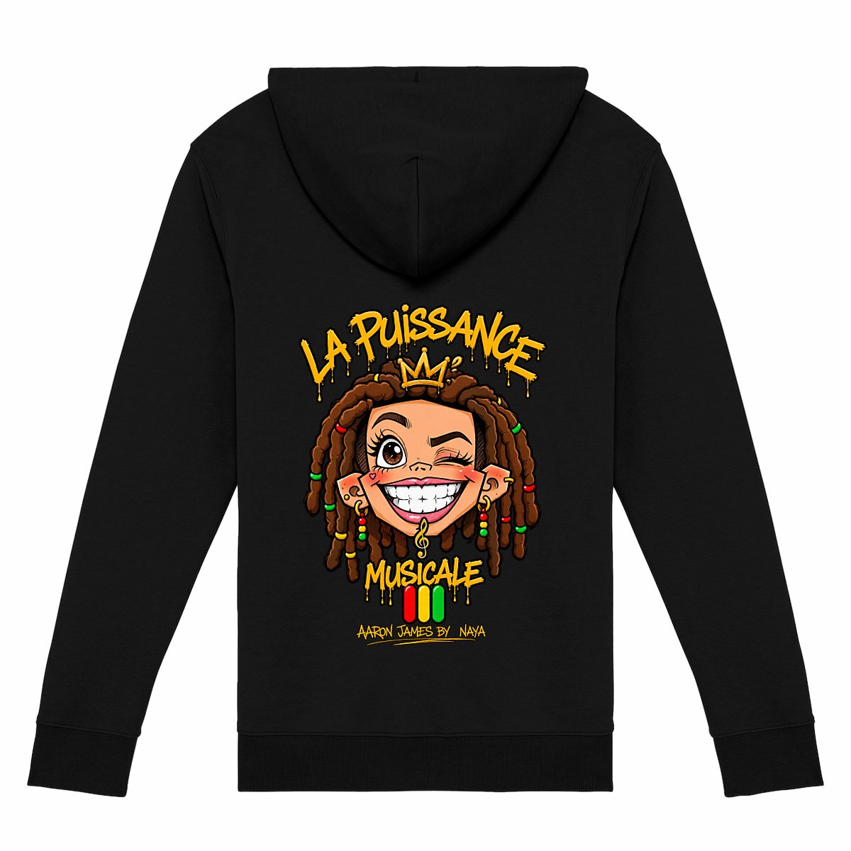 Sweat à capuche unisexe LPM Rasta Queen - dos_1