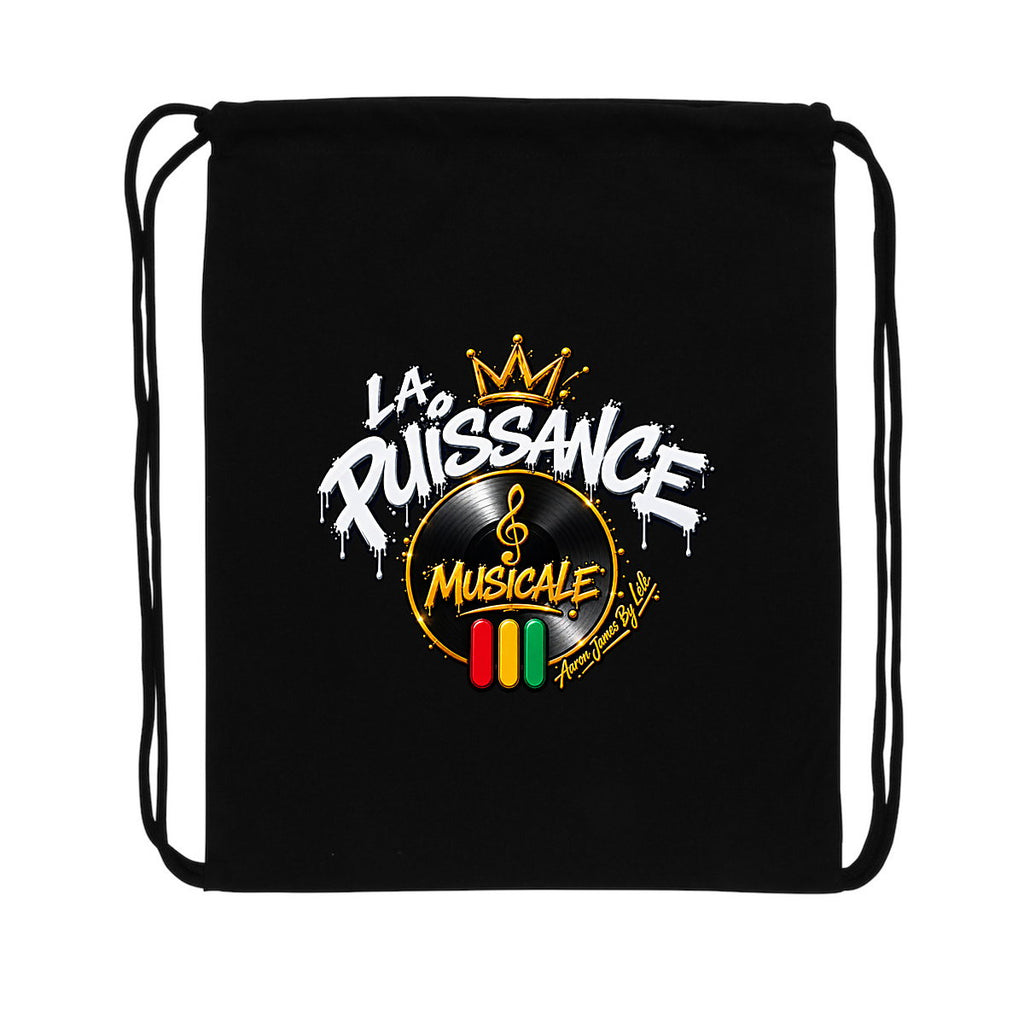 Sac à dos à cordelettes La Puissance Musicale  - face_1