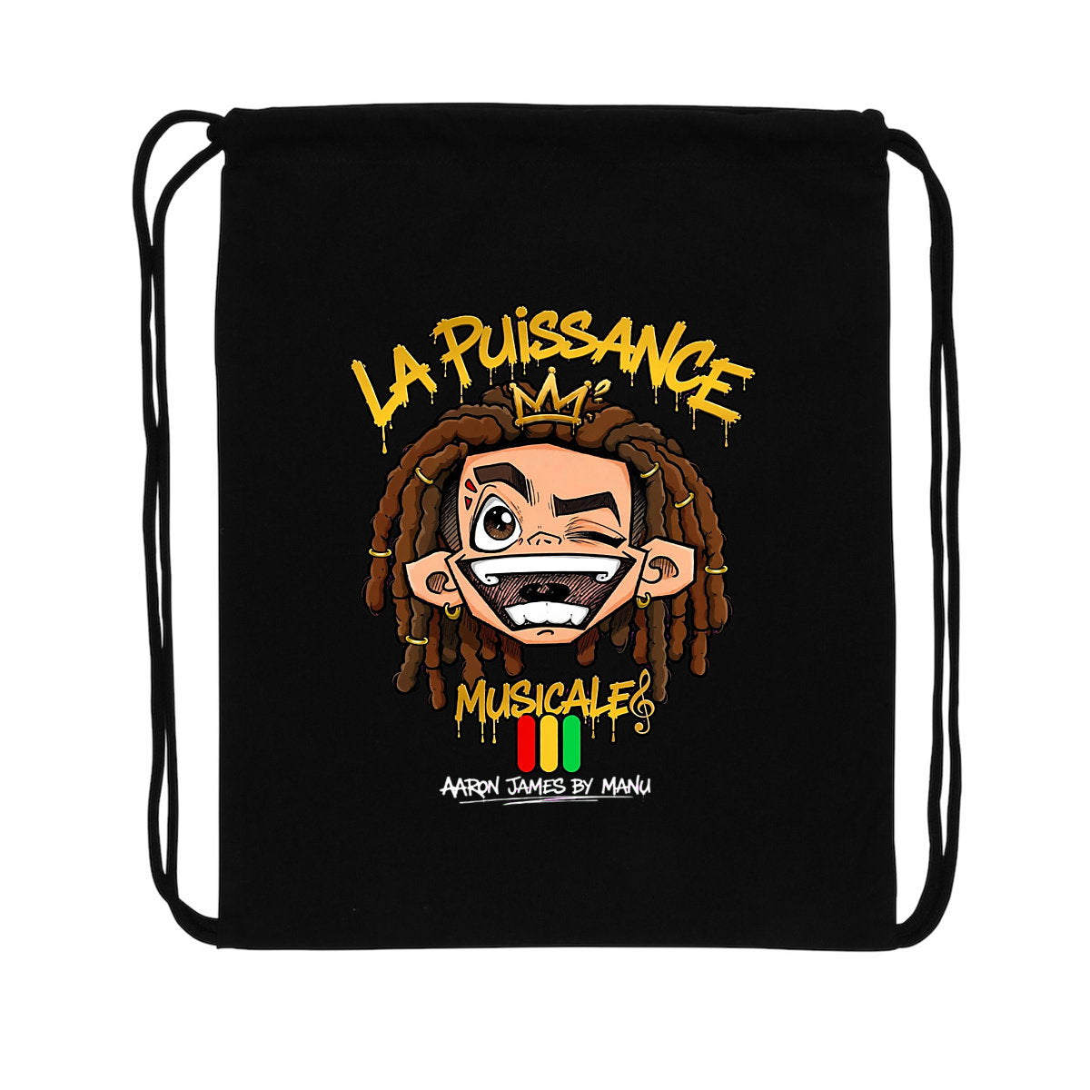 Sac à dos à cordelettes LPM Rasta King - face_1