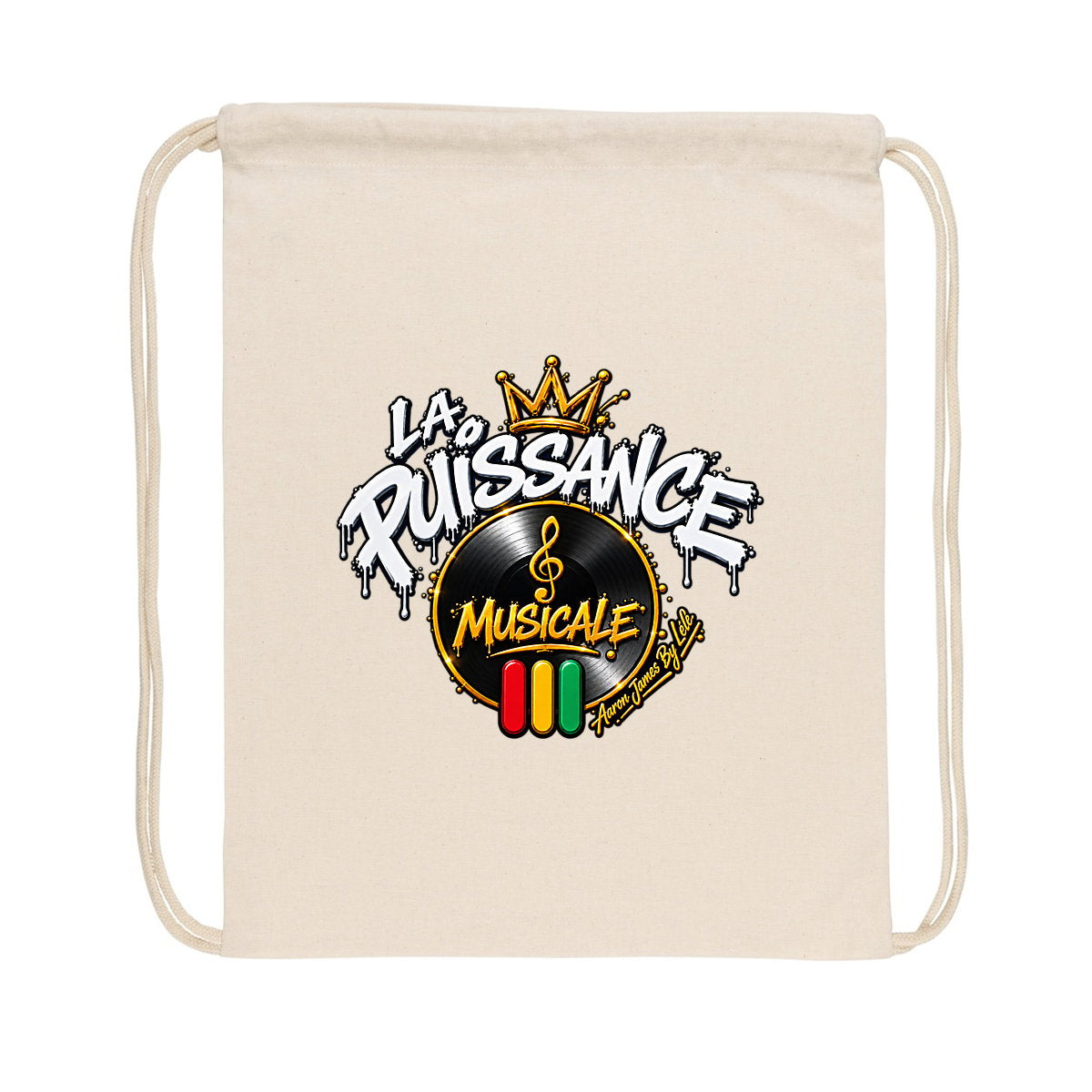 Sac à dos à cordelettes La Puissance Musicale  - face_2