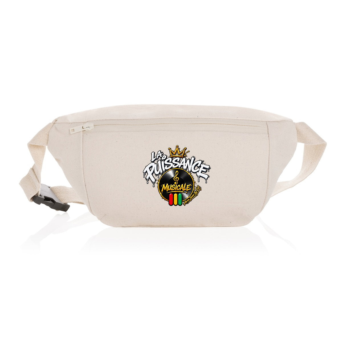 Sac banane en toile La Puissance Musicale - face_2