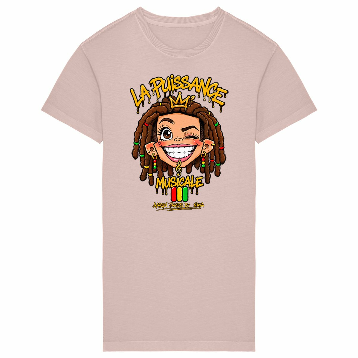 Robe T-shirt Vintage Femme LPM Rasta Queen - face_petalrose